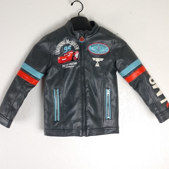 lightning mcqueen faux leather jacket